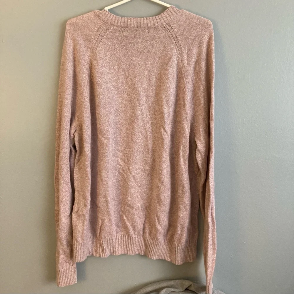 Banana republic pink knit sweater women’s size xl linen blend - Picture 4 of 5